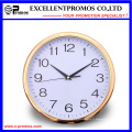 Gold Frame Logo Impression Round Plastic Wall Clock (Item12)